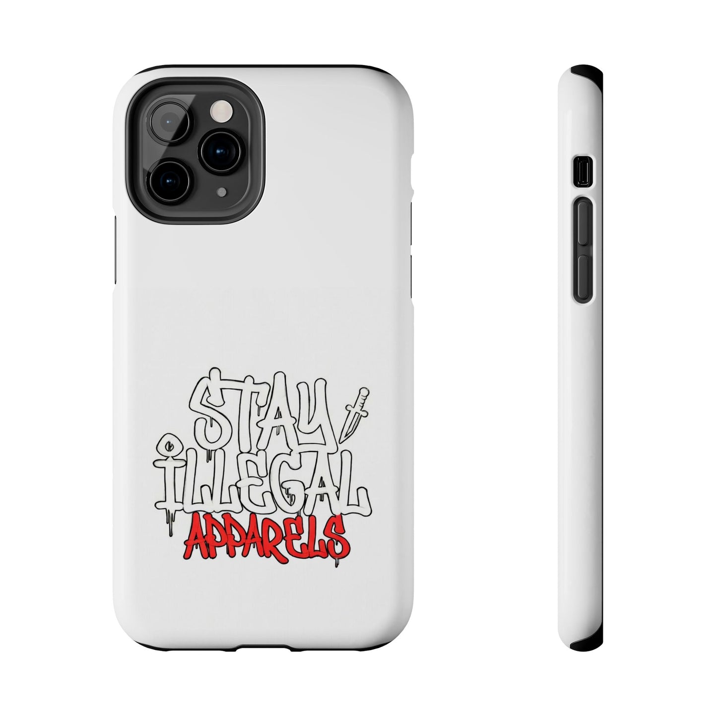 Coque de téléphone Stay Illegal - Blanc/Rouge robuste
