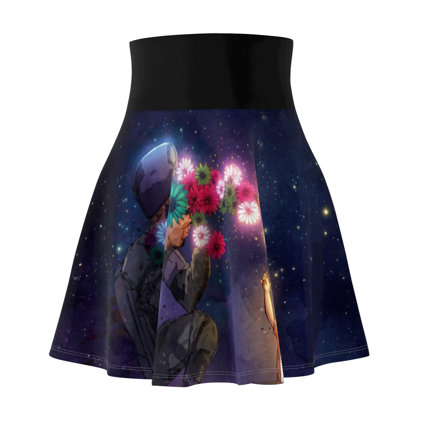 Women's Skater Skirt — Flower Shooting Night