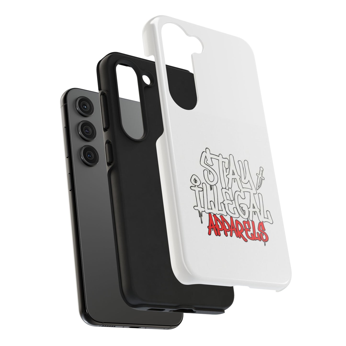 Coque de téléphone Stay Illegal - Blanc/Rouge robuste