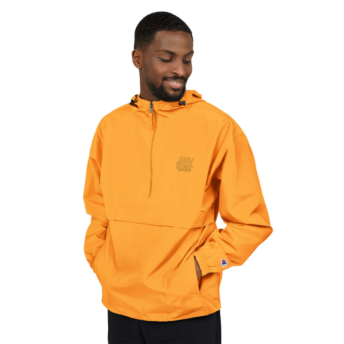 Stay Illegal Anorak Jacket — Plain Insignia Packable Lightweight Hooded Windbreaker