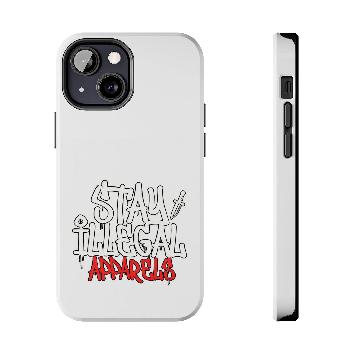 Coque de téléphone Stay Illegal - Blanc/Rouge robuste