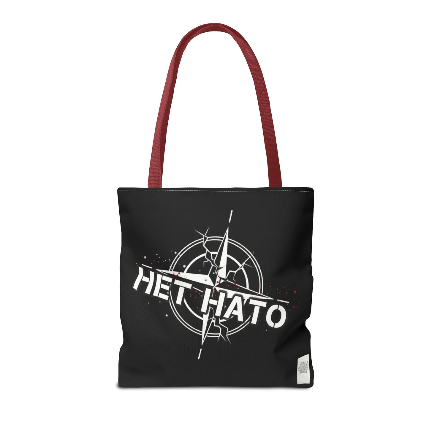 Bolso de mano negro NO A LA OTAN — Anti-OTAN inglés/ruso