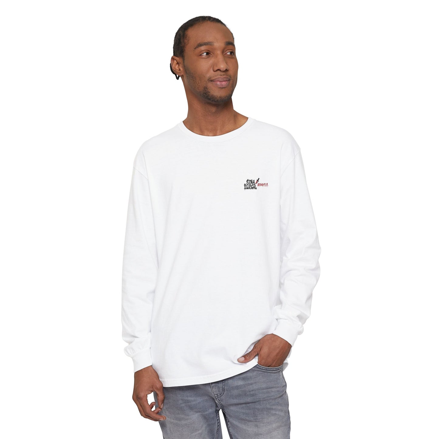 Long Sleeve Tee — More Europe 50euros Back Print