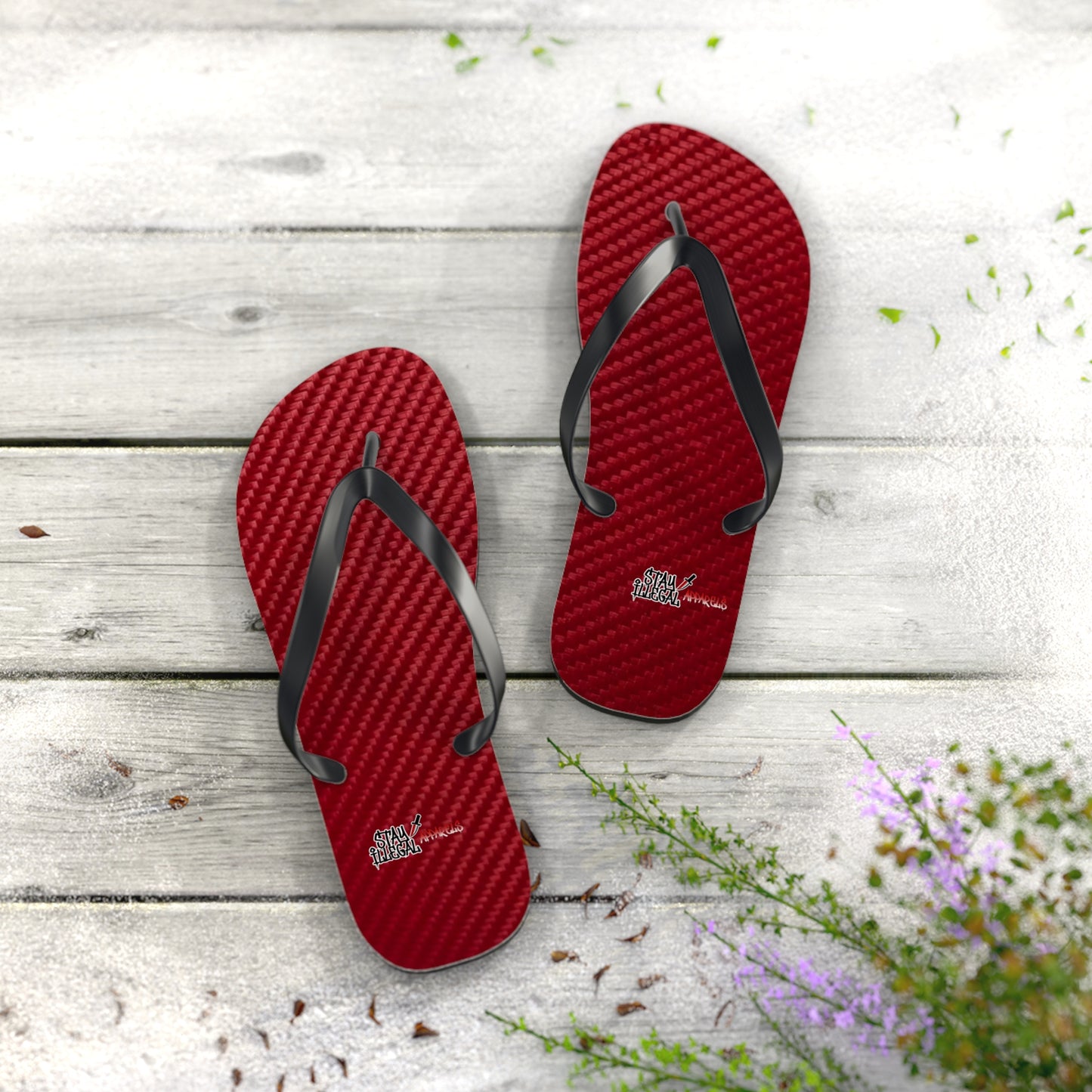 Carbon Fibre Flip Flops – Stay Illegal Claret