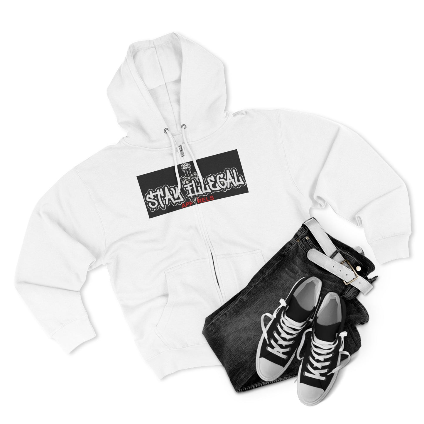 Smiley Drip Face Hoodie — Stay Illegal Zip Hoodie