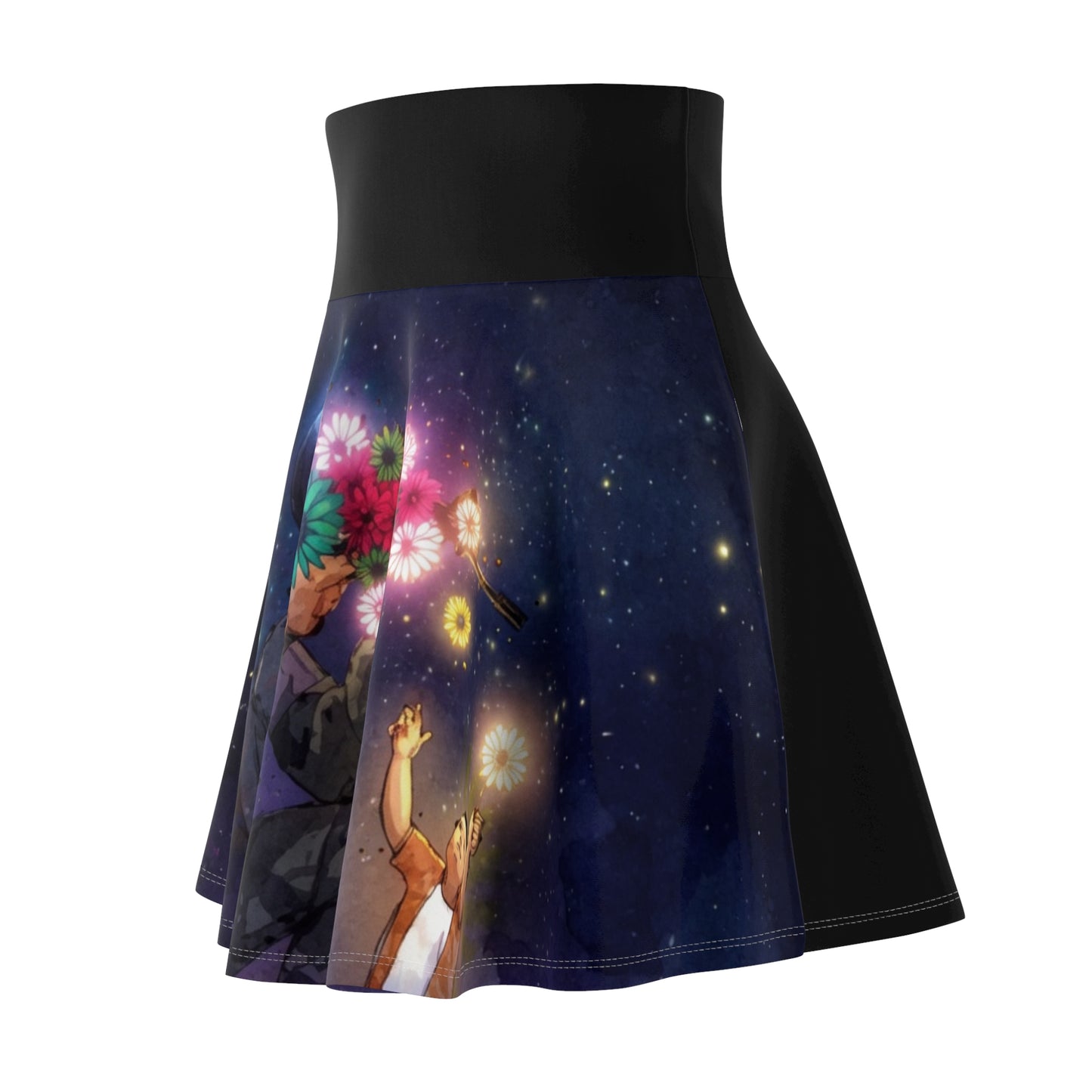 Women's Skater Skirt — Flower Shooting Night