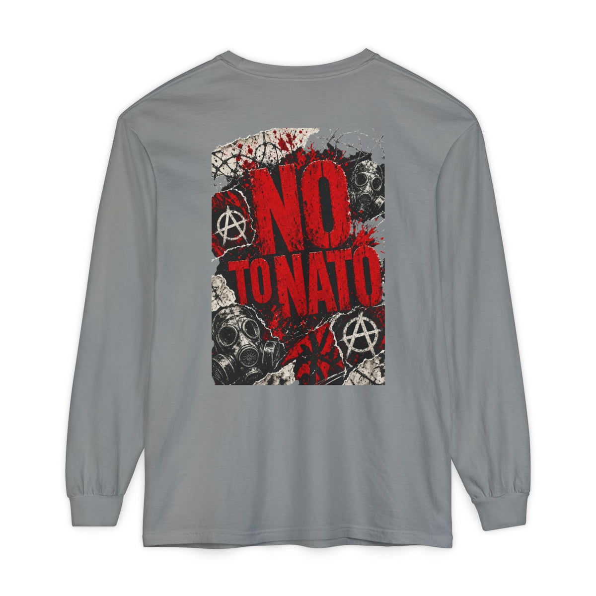 Protest Long Sleeve T‑Shirt — No To NATO Anarchist