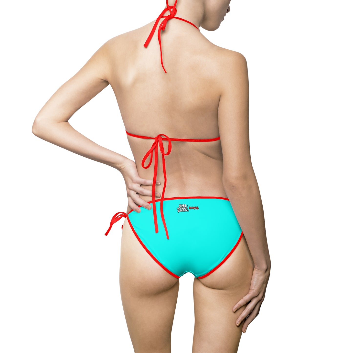 Stay Illegal Women's Colour Trim -Turquoise Triangle Bikini