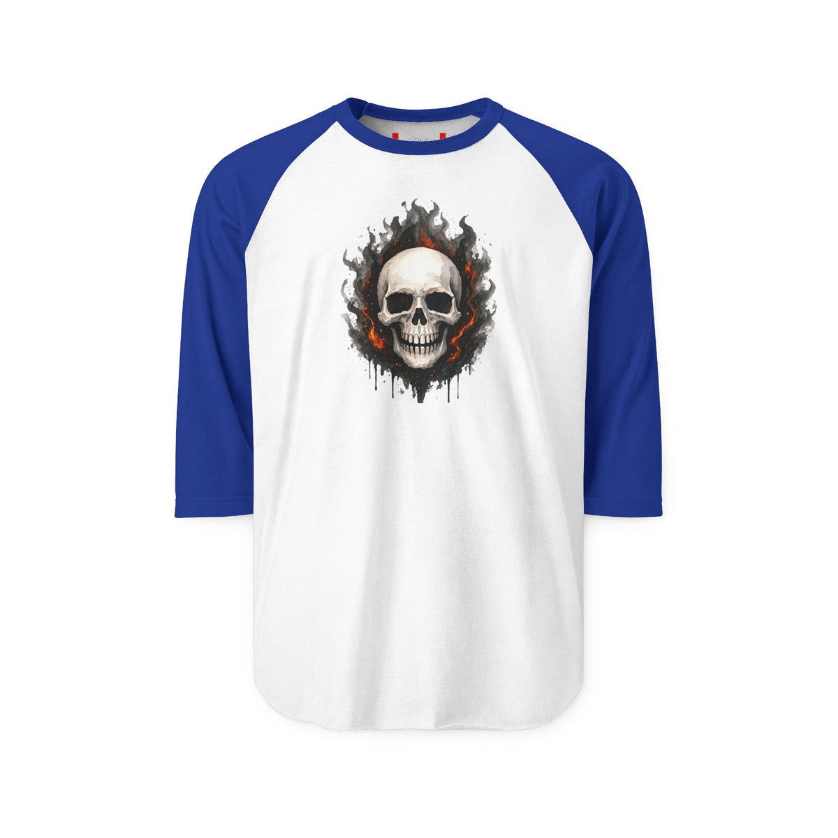 Stay Illegal Raglan 3/4 Sleeve T-Shirt — Black Skull