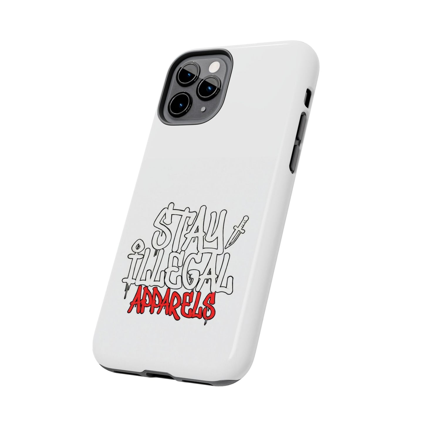 Coque de téléphone Stay Illegal - Blanc/Rouge robuste