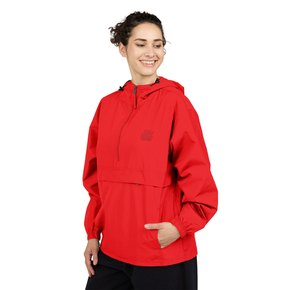 Stay Illegal Anorak Jacket — Plain Insignia Packable Lightweight Hooded Windbreaker