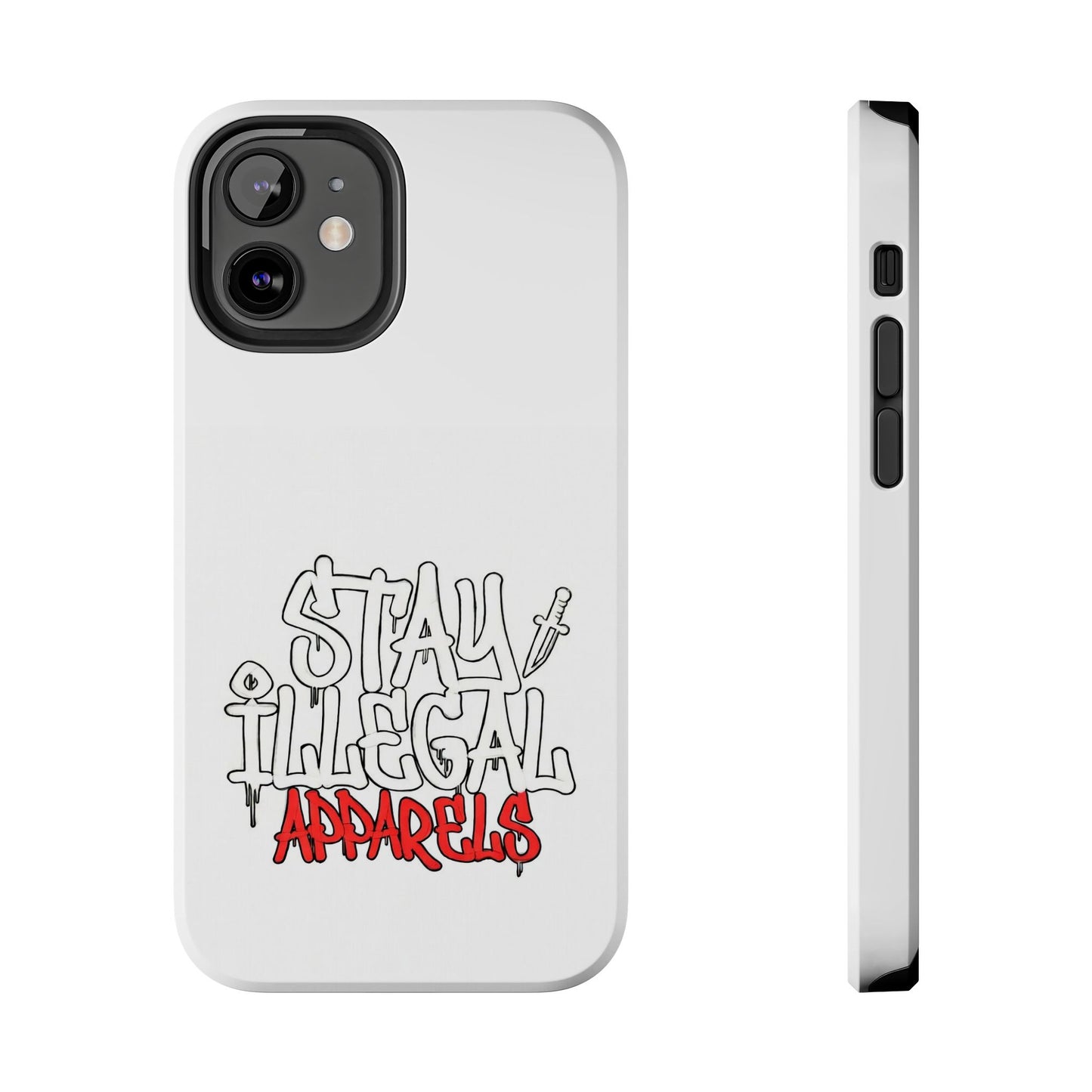 Coque de téléphone Stay Illegal - Blanc/Rouge robuste