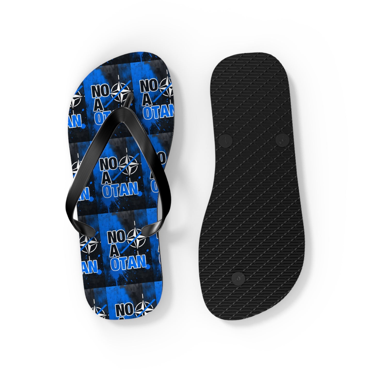 NO A OTAN Flip Flops – Blue Protest