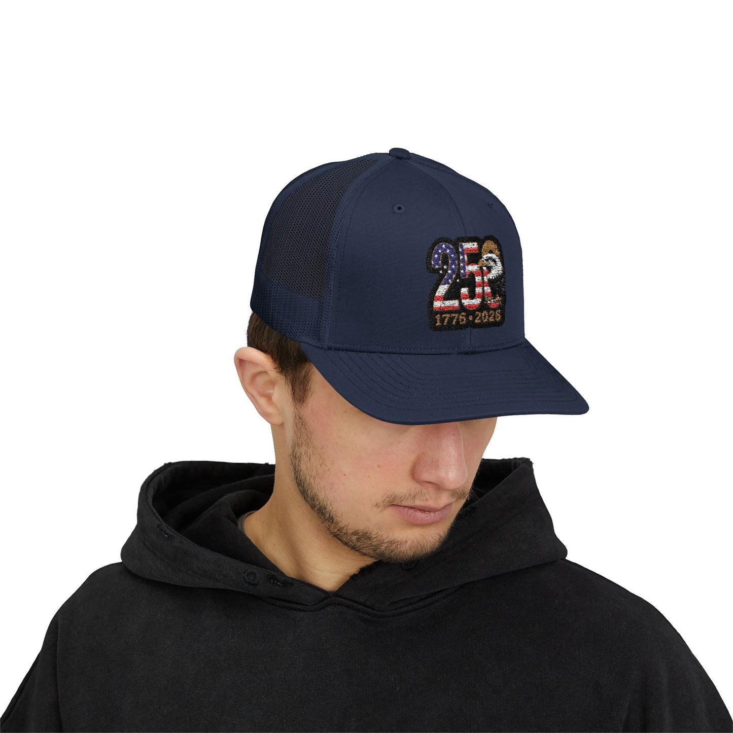 Stay Illegal Trucker Cap — USA 250th Anniversary Eagle Patch