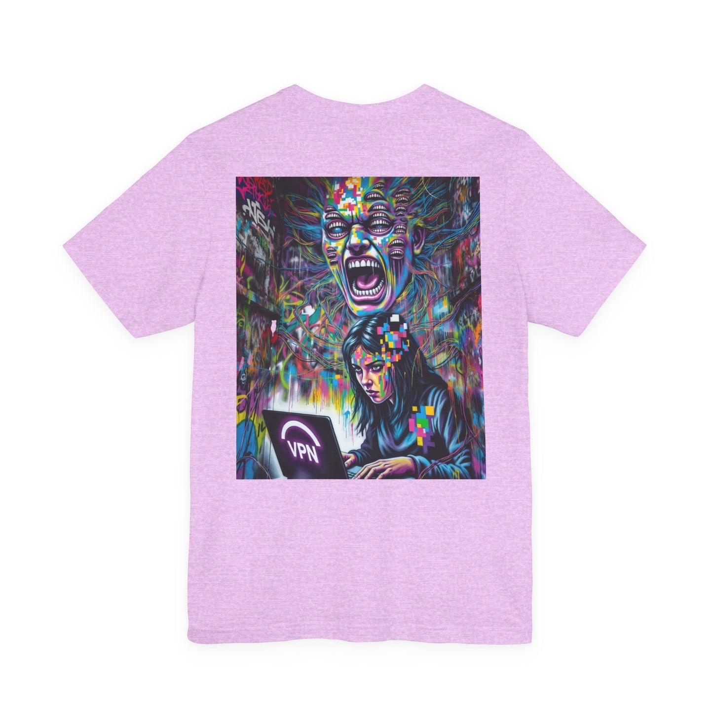Back Print T‑Shirt —HACKER GIRL/ SIGNAL DROP VPN