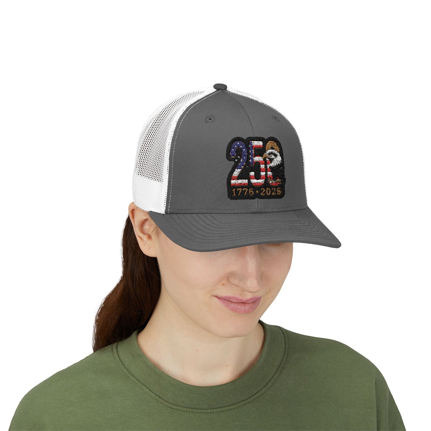 Stay Illegal Trucker Cap — USA 250th Anniversary Eagle Patch