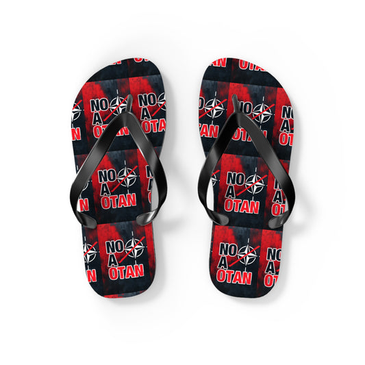 NO A OTAN Flip Flops – Red Protest