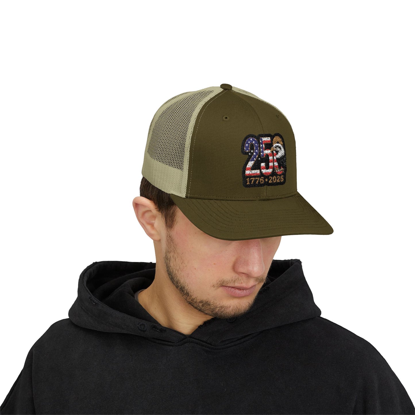Stay Illegal Trucker Cap — USA 250th Anniversary Eagle Patch