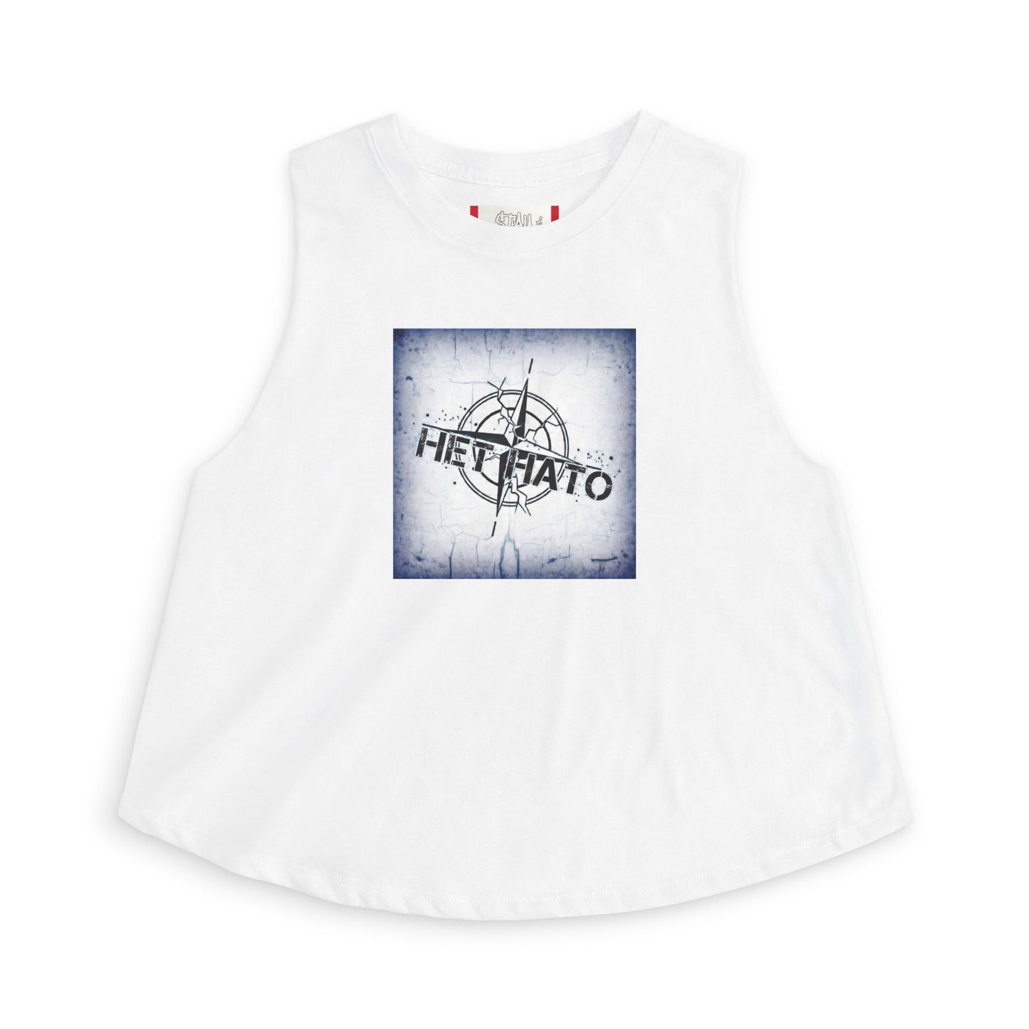 Crop Top — Femme BLEU "NON à l'OTAN"/Russe