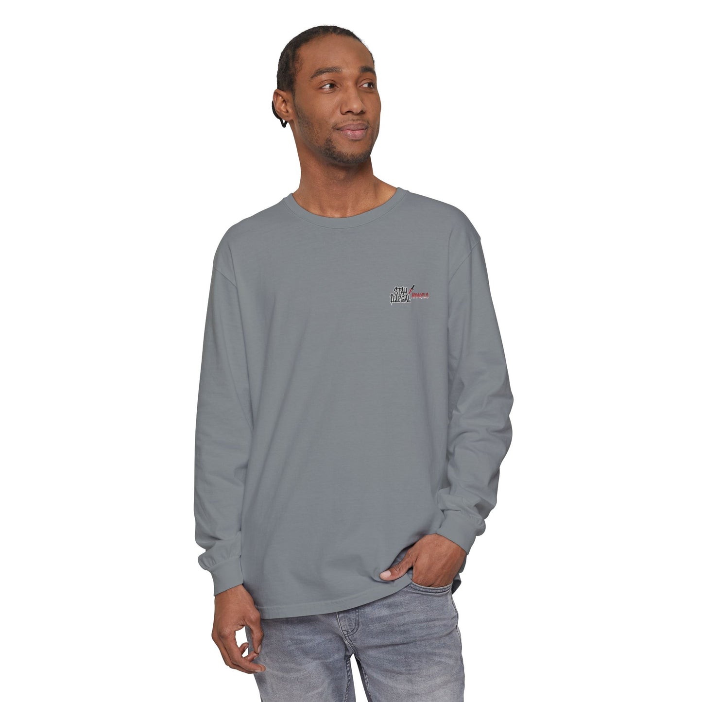 Long Sleeve Tee — More Europe 50euros Back Print