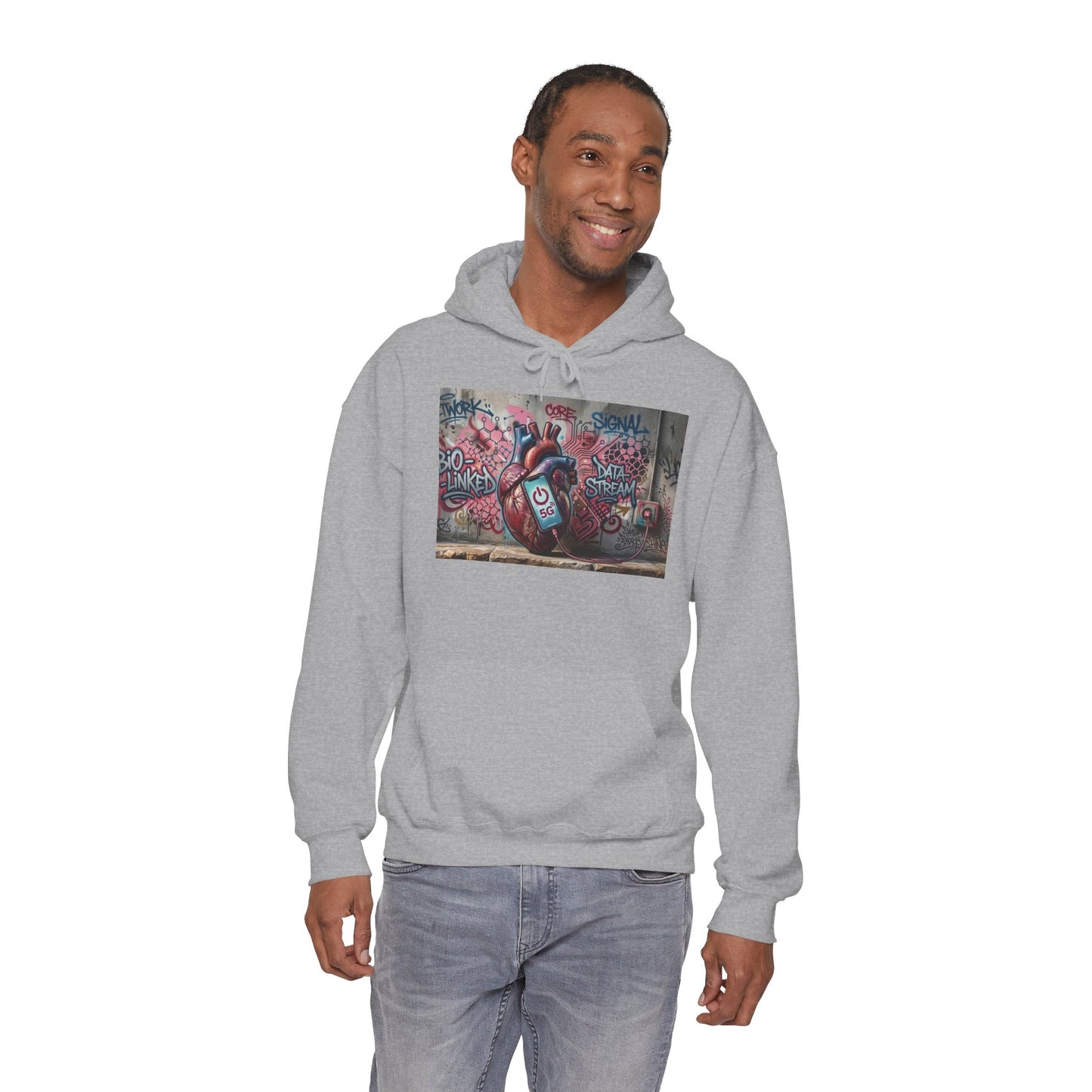 Stay Illegal Graffiti Hoodie - Mobile Heart