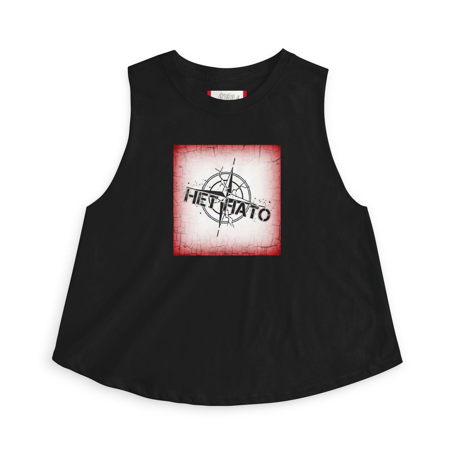 Crop Top — « NON À L'OTAN » Femme ROUGE/Russe