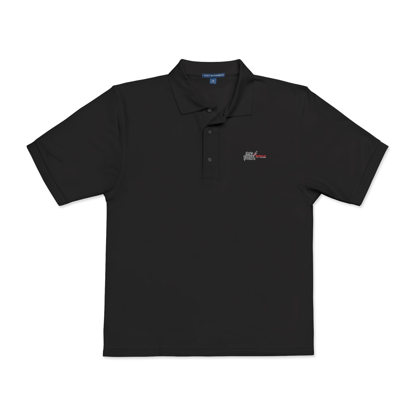 Black Colletion Polo‑Shirt — "Stay Illegal"
