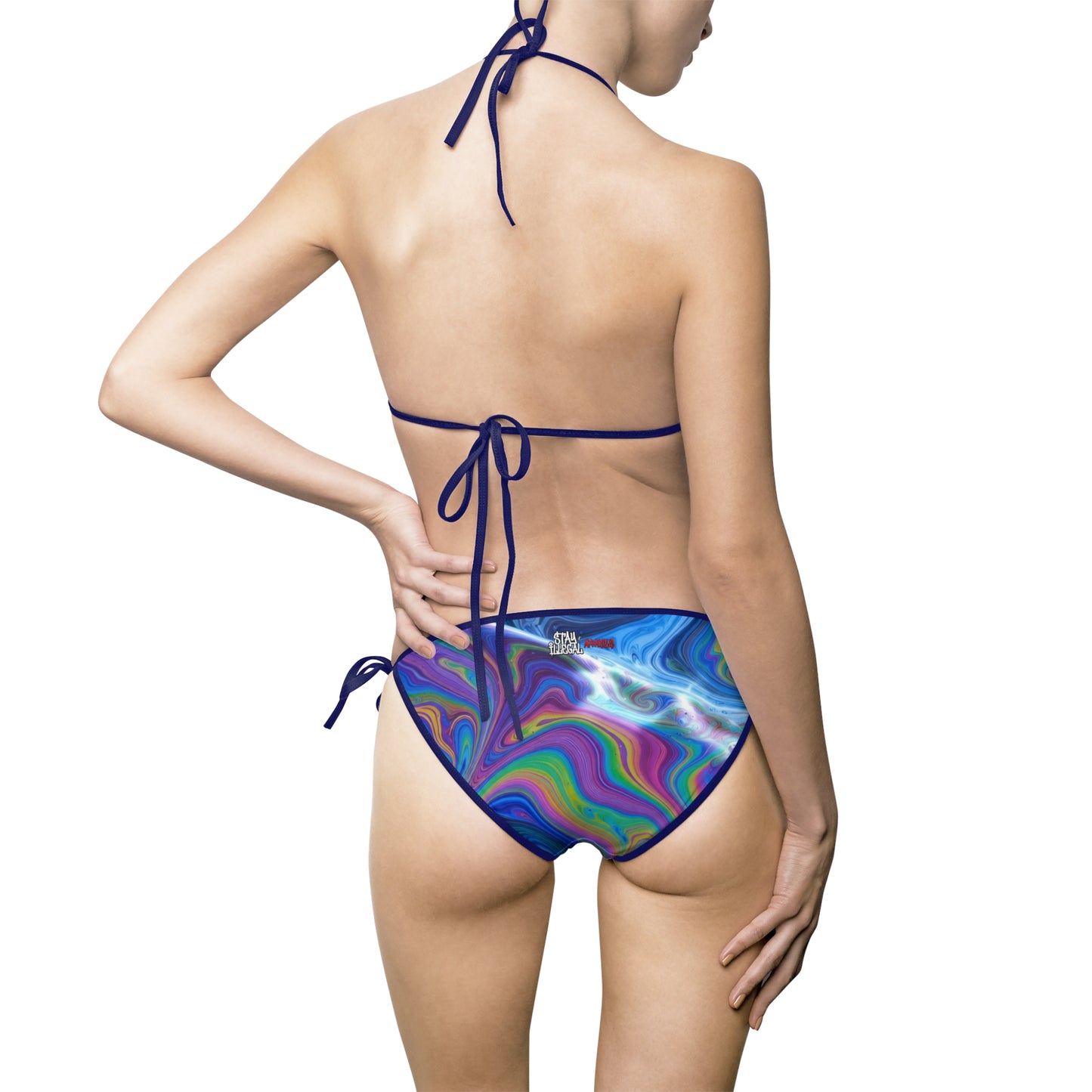 Stay Illegal Women's Colour Trim -Shimmer Triangle Bikini