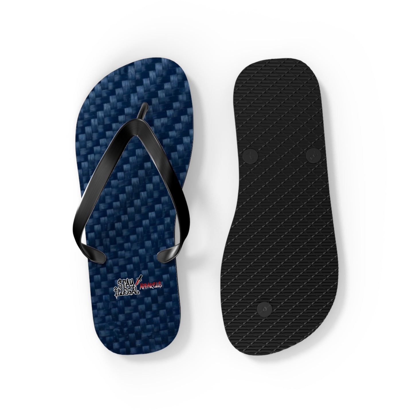 Carbon Fibre Flip Flops – Stay Illegal Blue