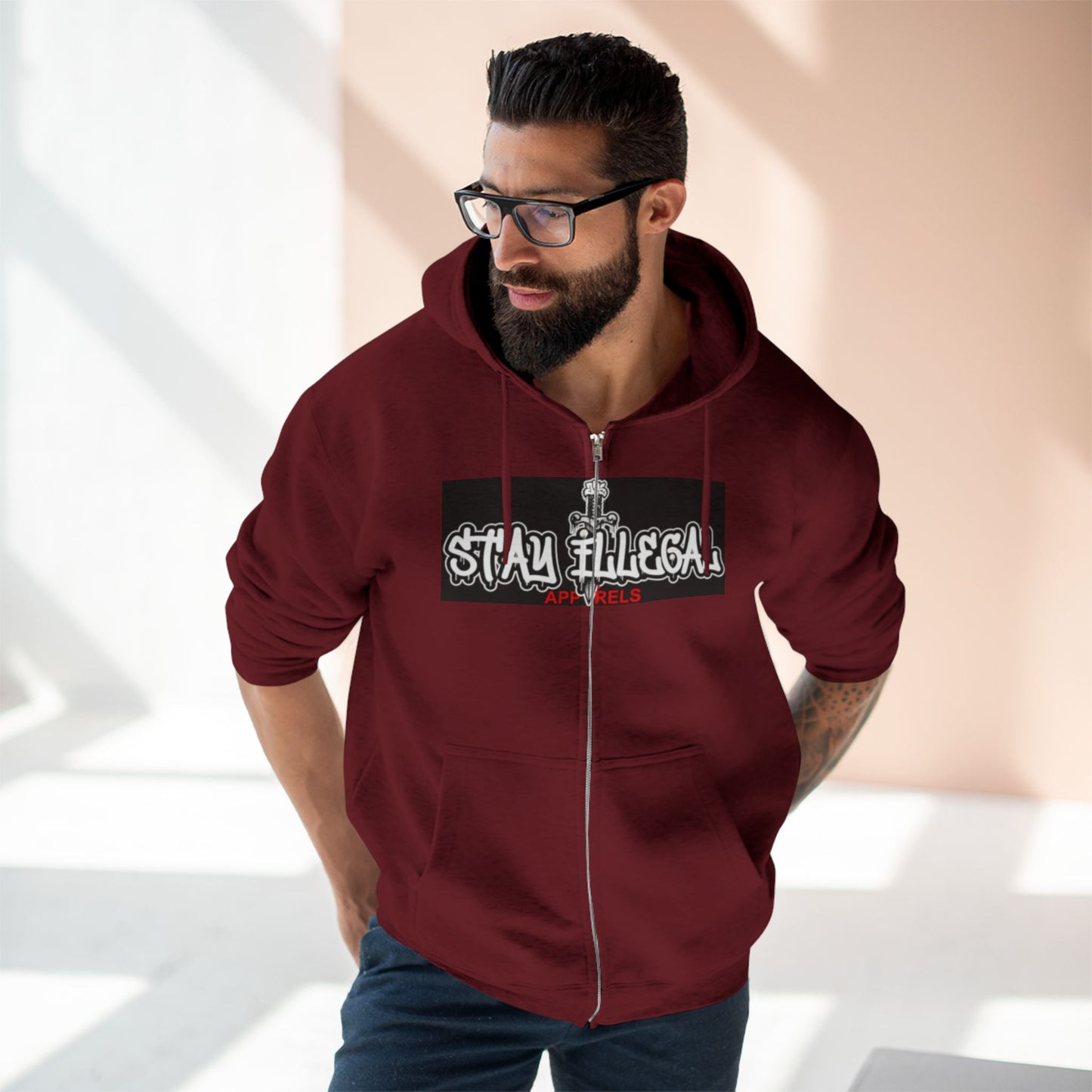 Smiley Drip Face Hoodie — Stay Illegal Zip Hoodie