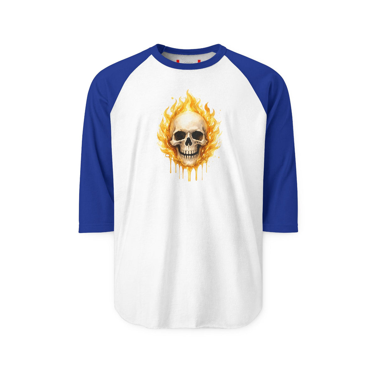 Stay Illegal Raglan 3/4 Sleeve T-Shirt — Yellow Skull