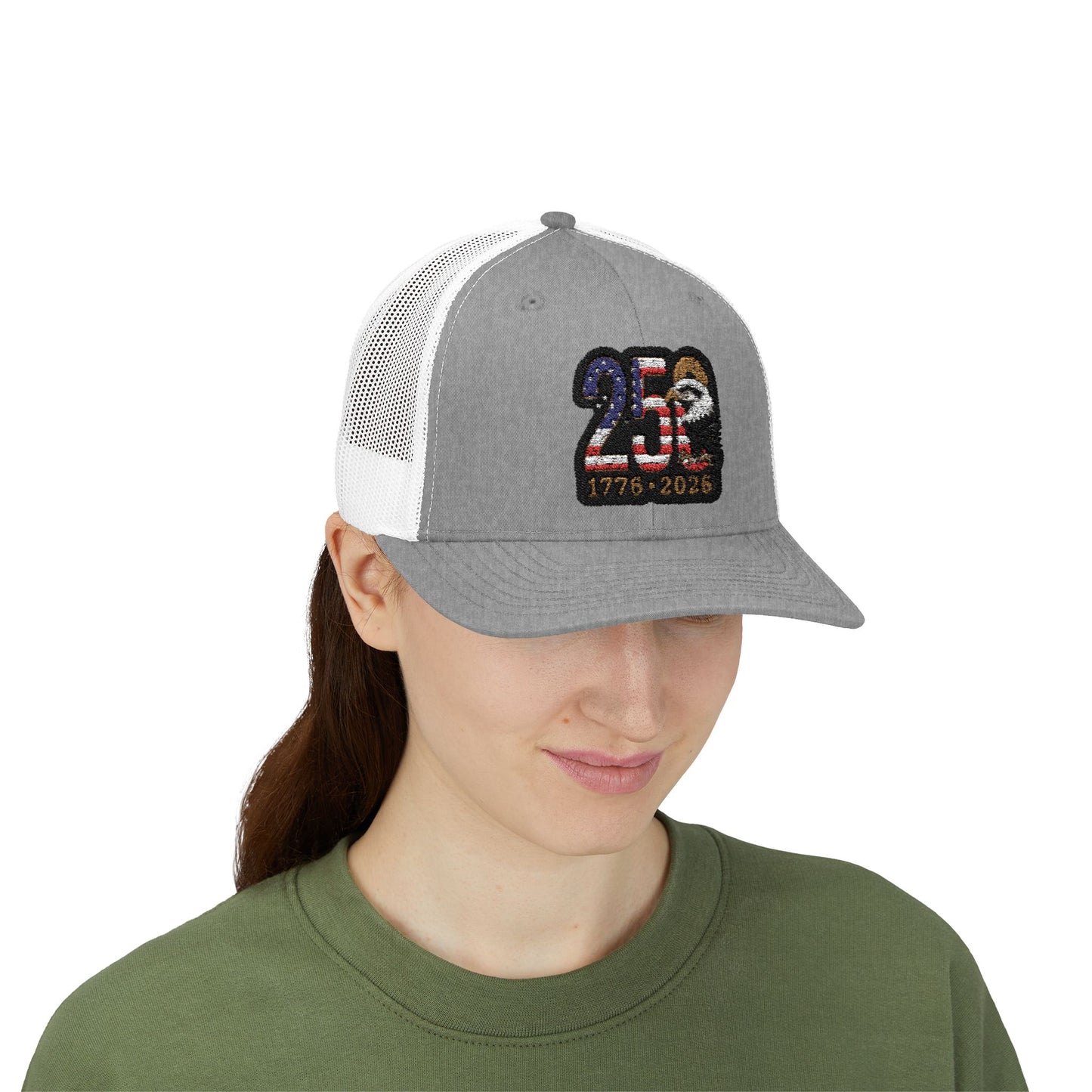 Stay Illegal Trucker Cap — USA 250th Anniversary Eagle Patch