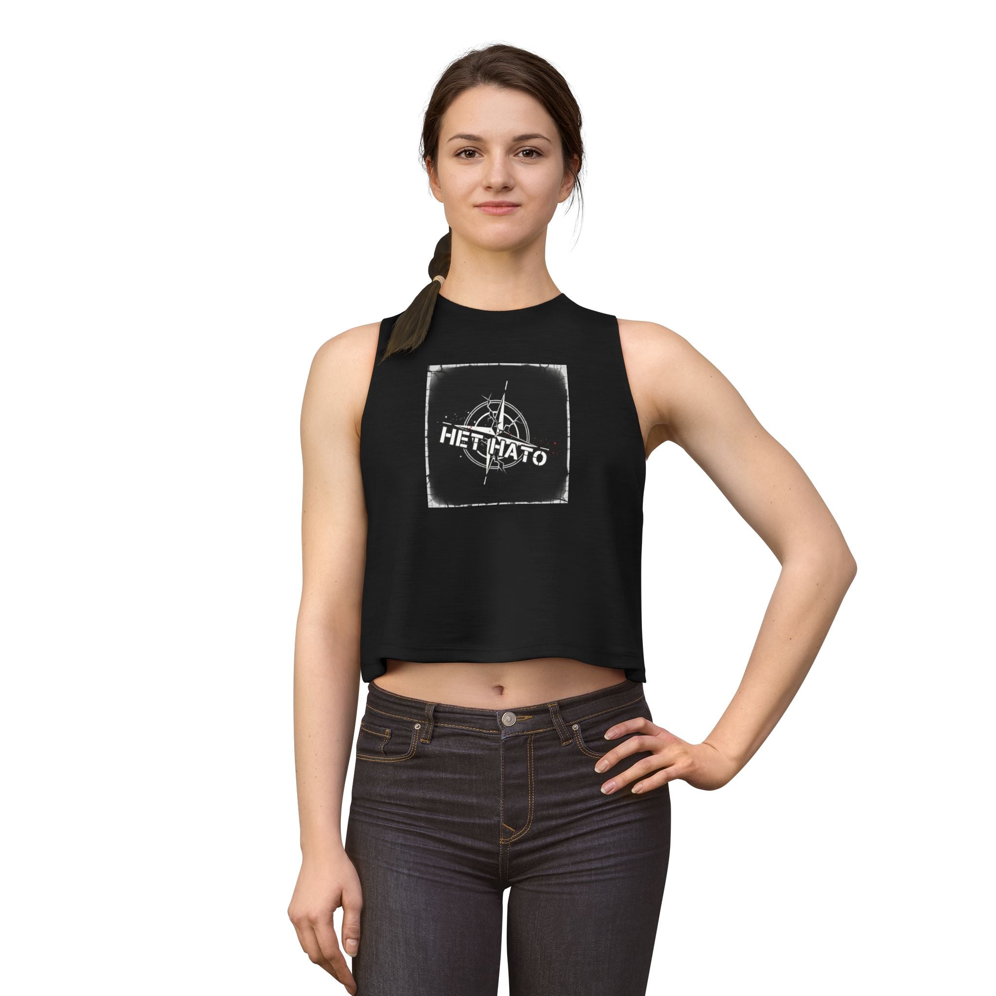 Crop Top — "NO To NATO" Women's Black/Russian