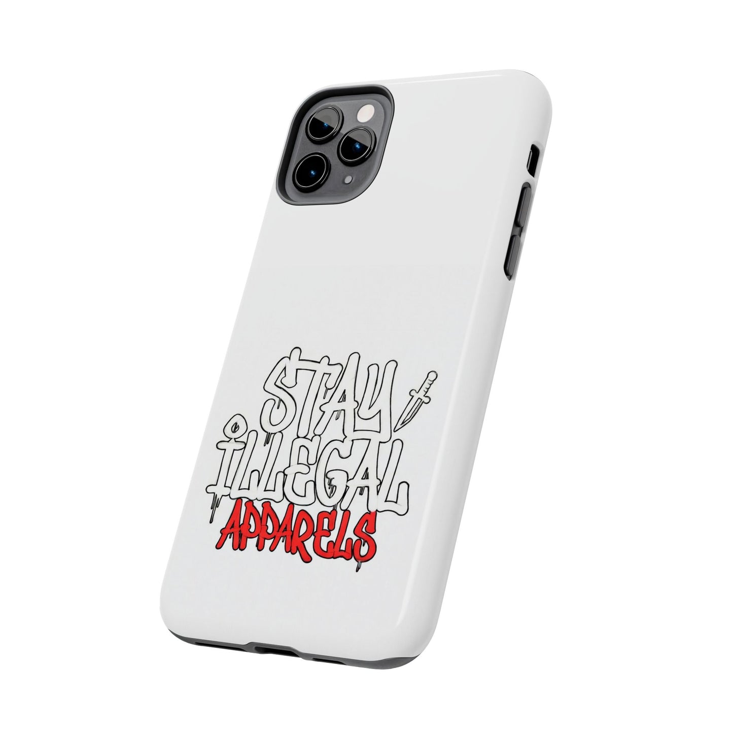 Coque de téléphone Stay Illegal - Blanc/Rouge robuste