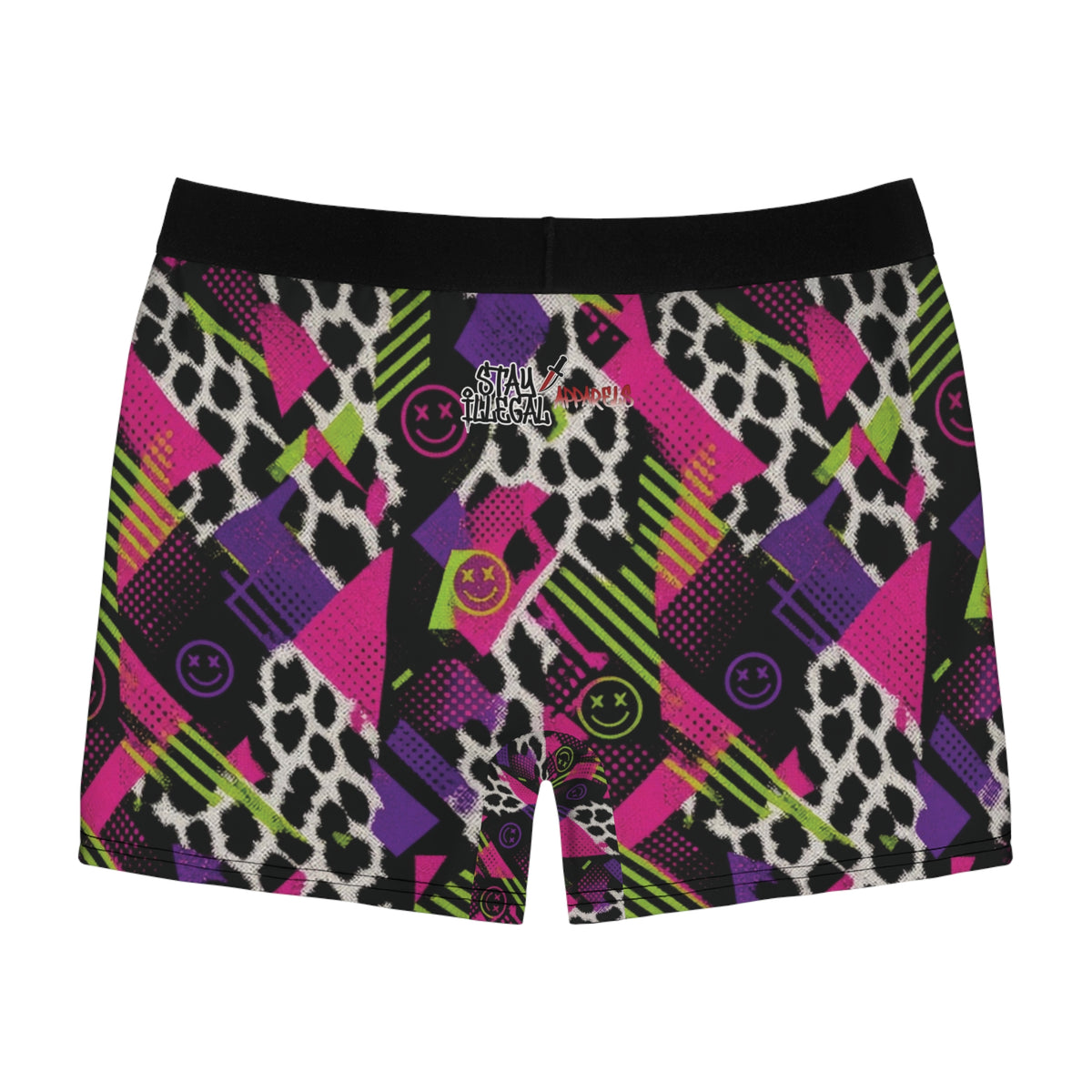 Stay Illegal Men's Boxer Briefs - Graffiti Leopard