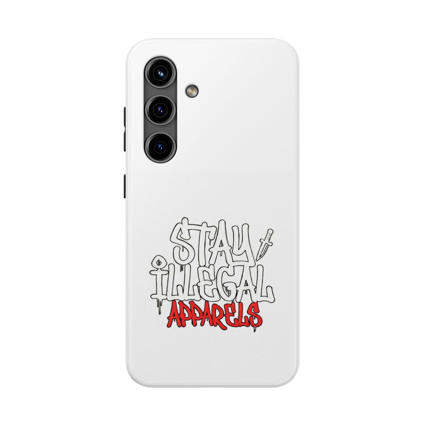 Coque de téléphone Stay Illegal - Blanc/Rouge robuste