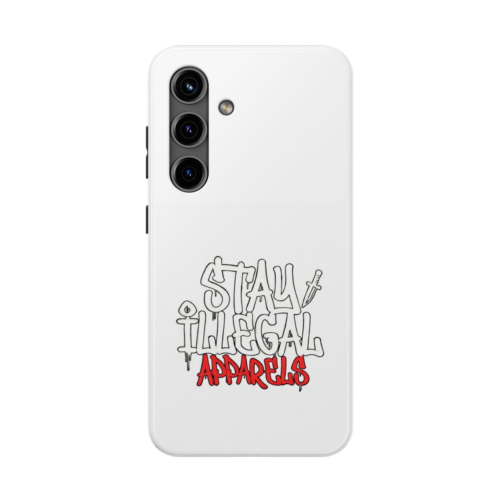 Stay Illegal Phone Case - Tough White/Red