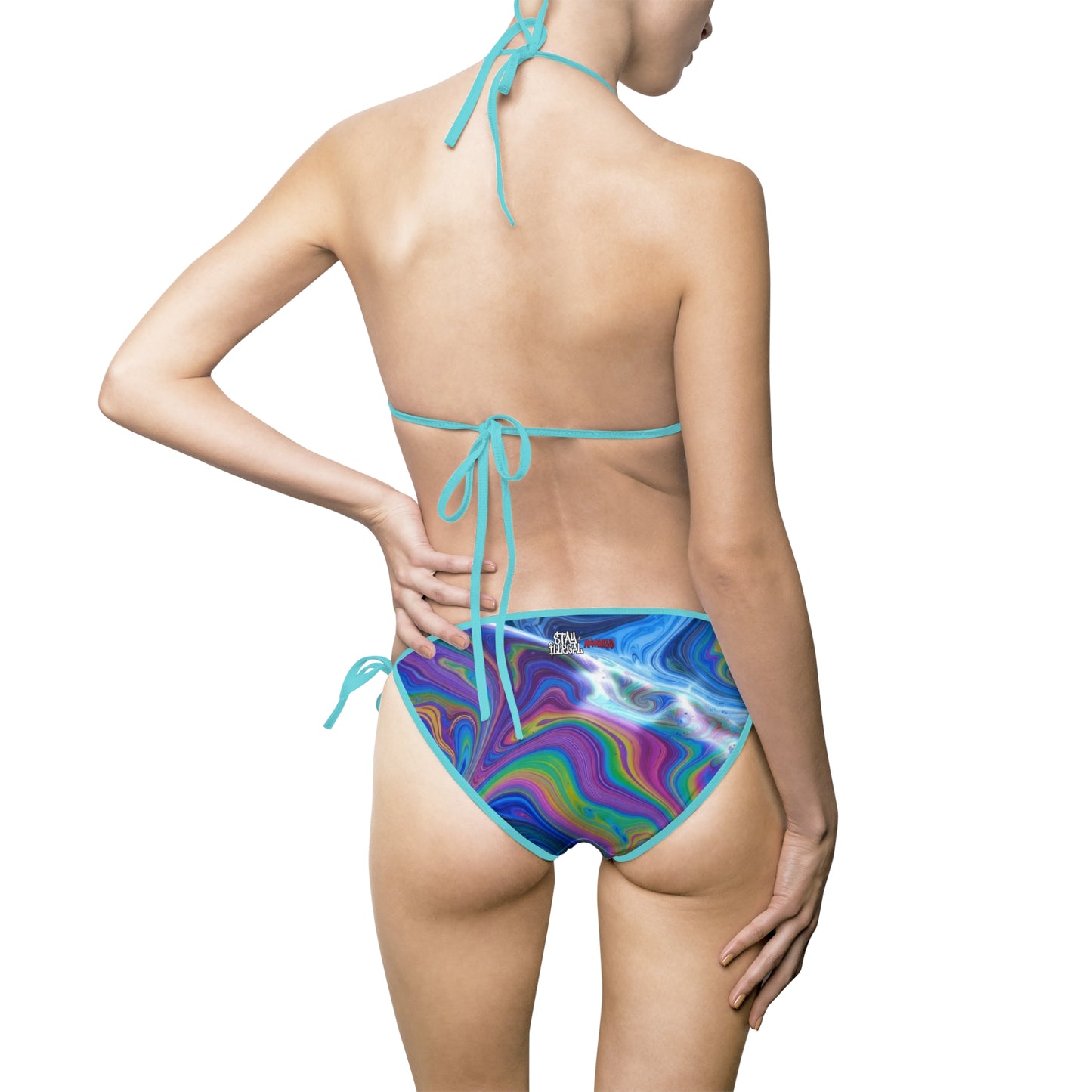 Stay Illegal Women's Colour Trim -Shimmer Triangle Bikini