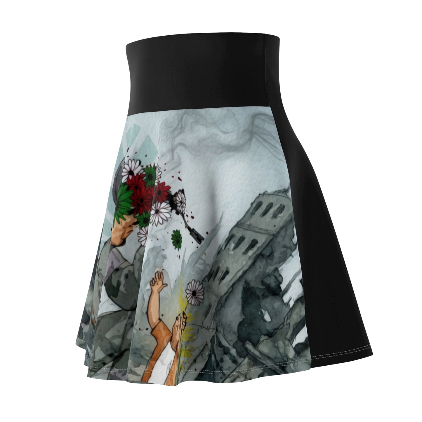 Women's Skater Skirt — Flower Shooting Day