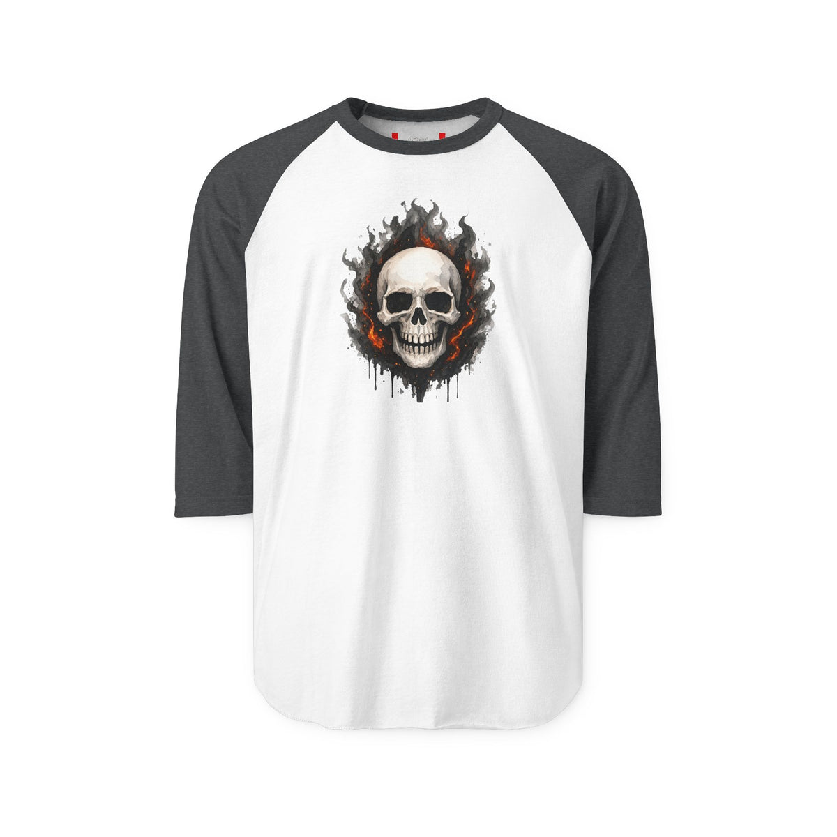 Stay Illegal Raglan 3/4 Sleeve T-Shirt — Black Skull
