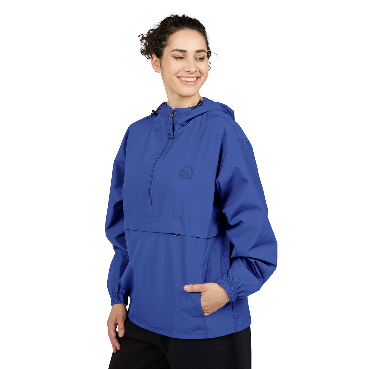 Stay Illegal Anorak Jacket — Plain Insignia Packable Lightweight Hooded Windbreaker