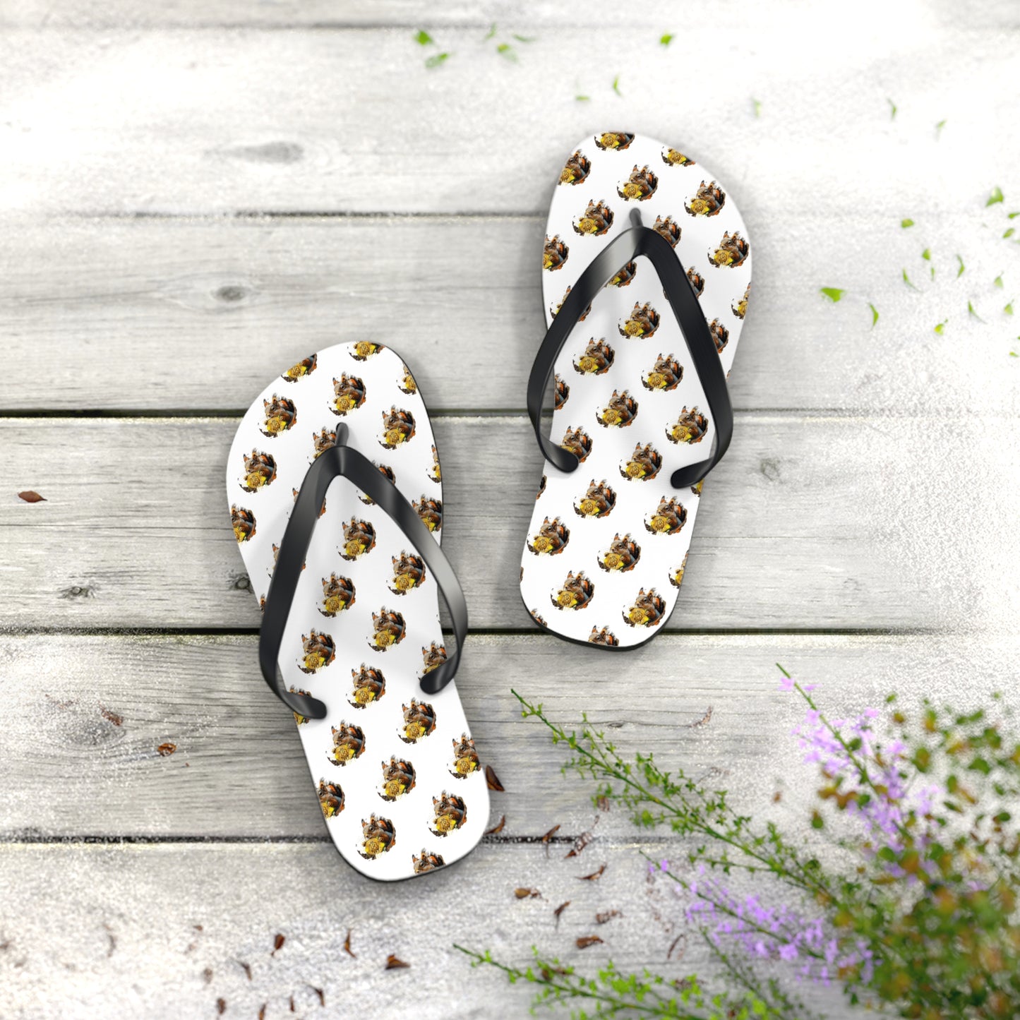 BitCoin Squirrel Flip Flops – Protest Finance