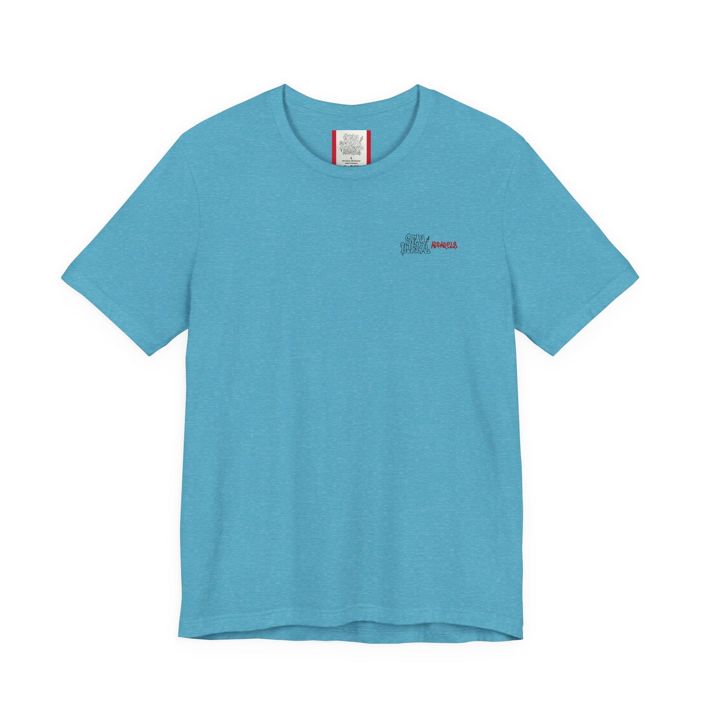 Back Print T‑Shirt — STAY ILLEGAL/NEVER IN CHAINS