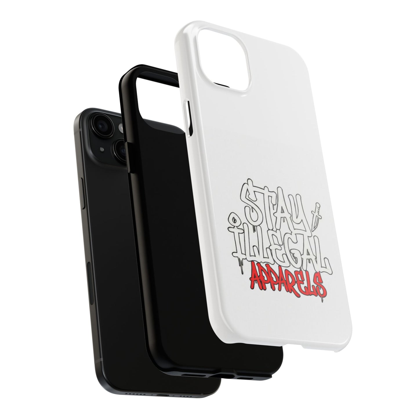Coque de téléphone Stay Illegal - Blanc/Rouge robuste