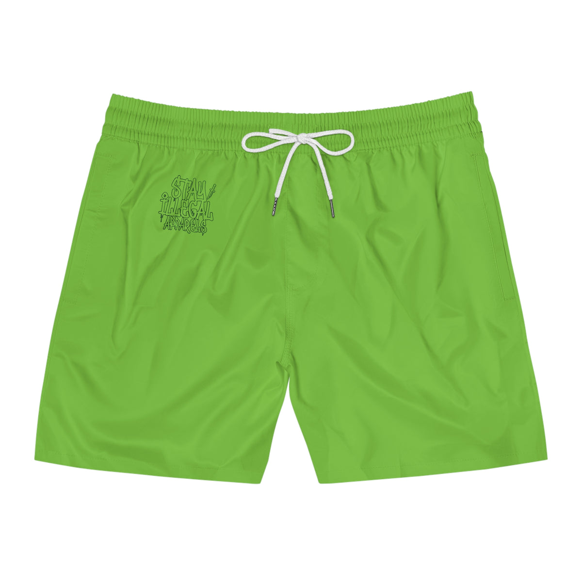 Plain Insignia - Stay Illegal Men's Green Swim Shorts