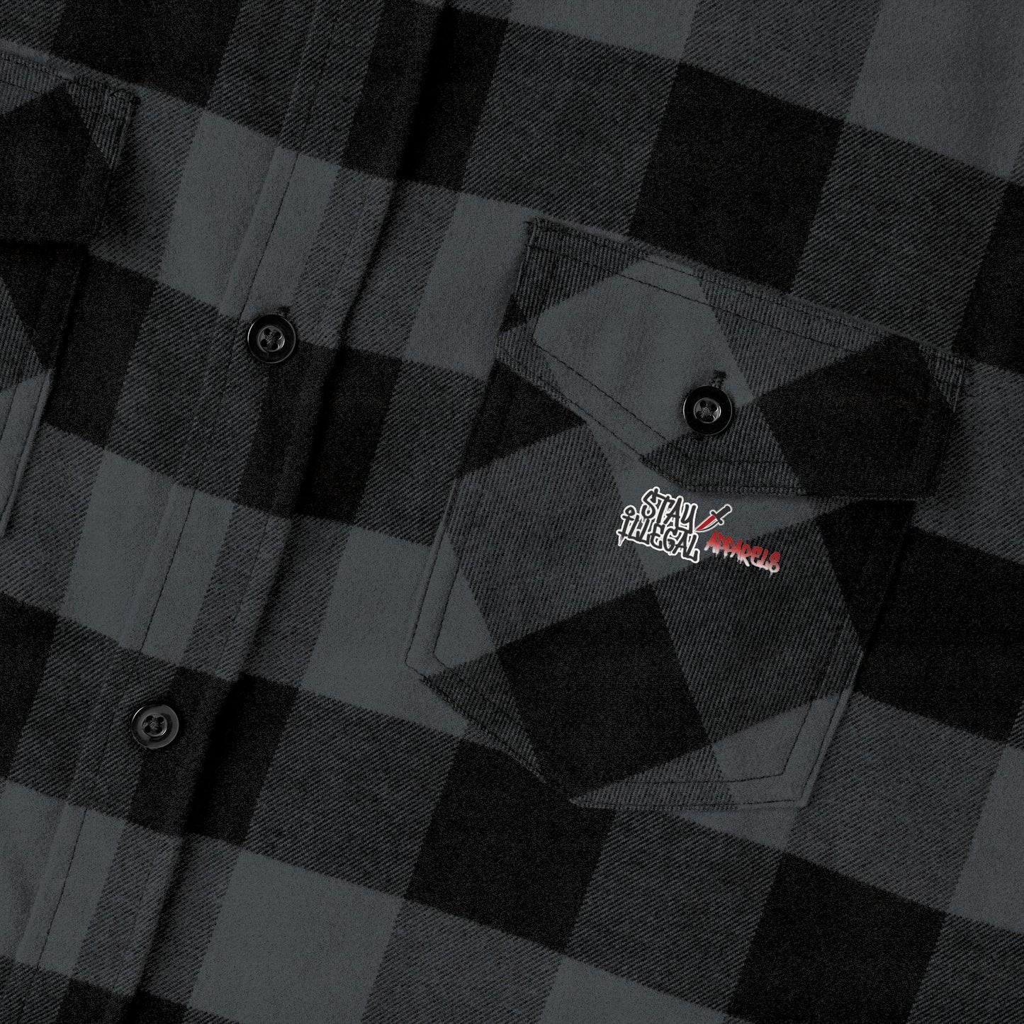 Stay Illegal Buffalo Plaid Flannel Shirt — Quality Casual Shirt