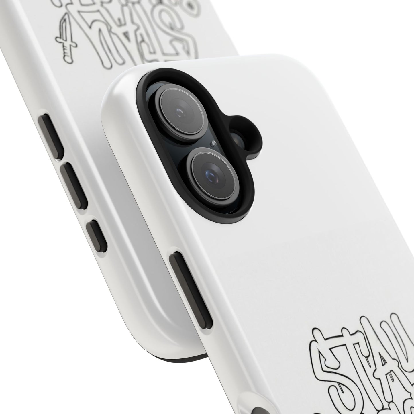 Coque de téléphone Stay Illegal - Blanc/Rouge robuste
