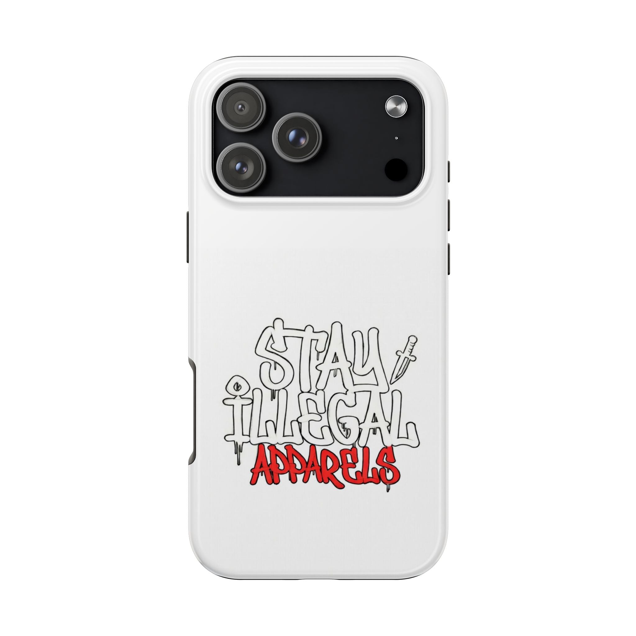 Stay Illegal Phone Case - Tough White/Red