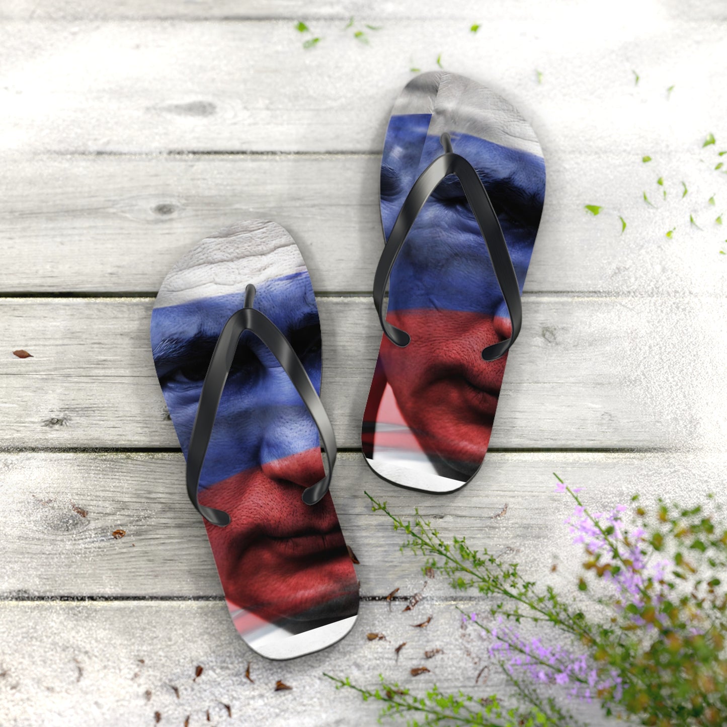 Putin's Russia Flip Flops – Putin Face