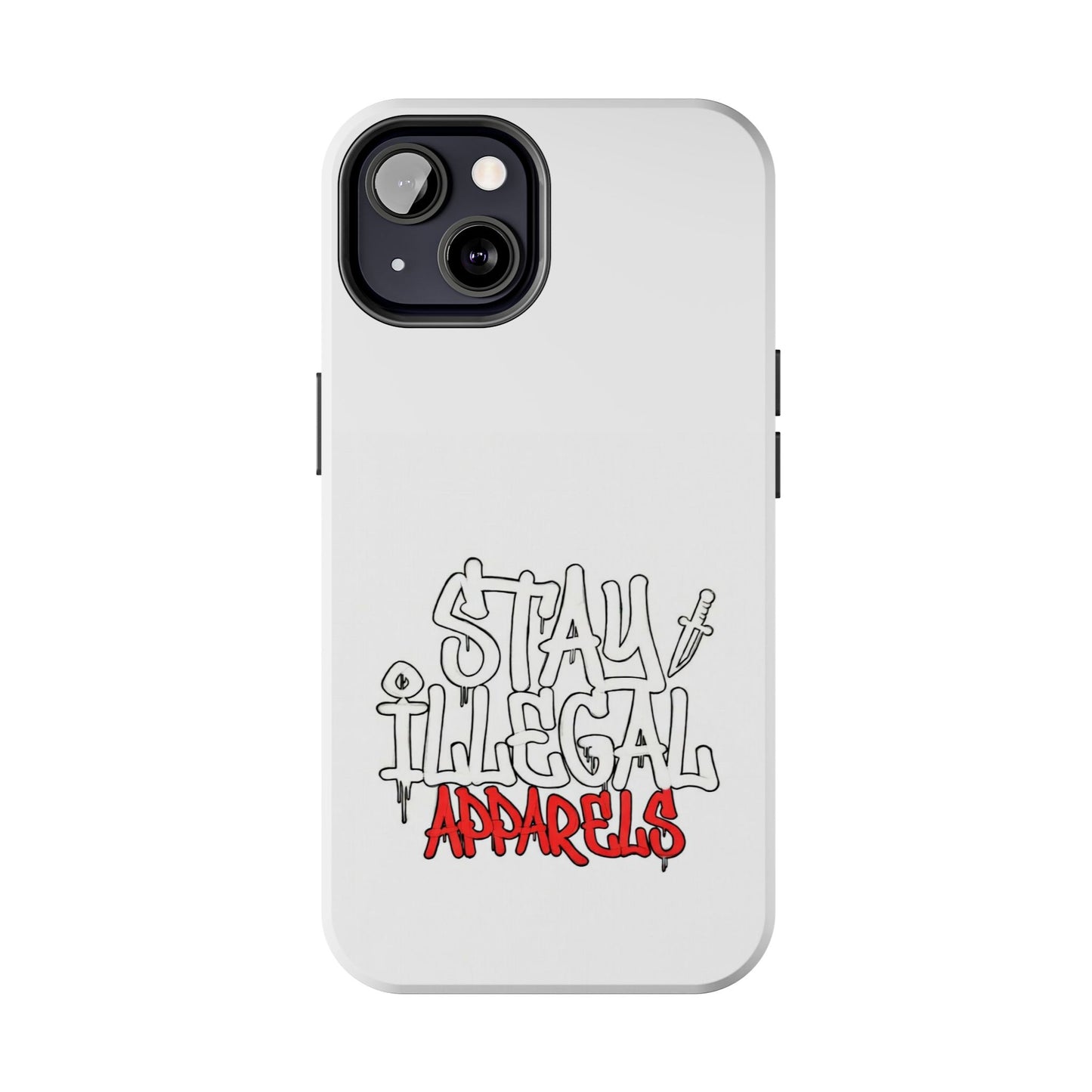 Coque de téléphone Stay Illegal - Blanc/Rouge robuste